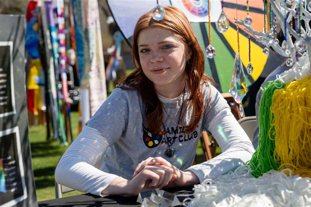 An image of a student from Hamilton High School's Art Club.